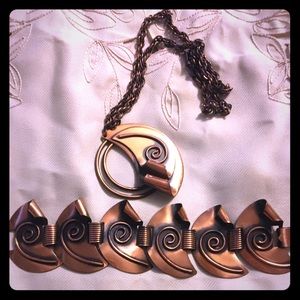 Copper Necklace & Bracelet Set